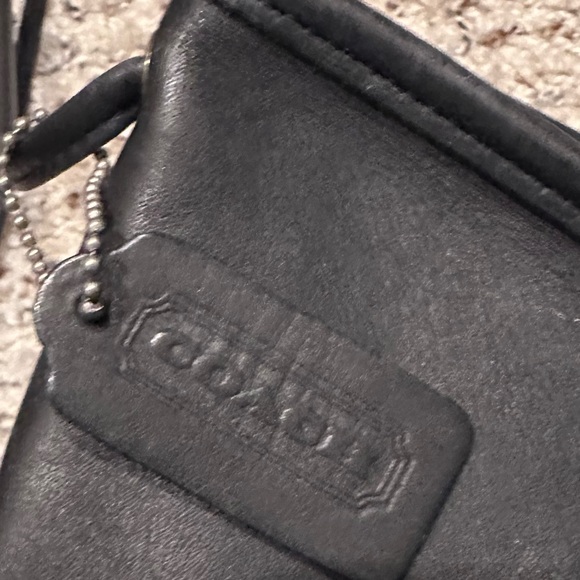 Vintage Coach Everett Bag Crossbody Black Leather Purse #9934 Mini Tra - Picture 6 of 7